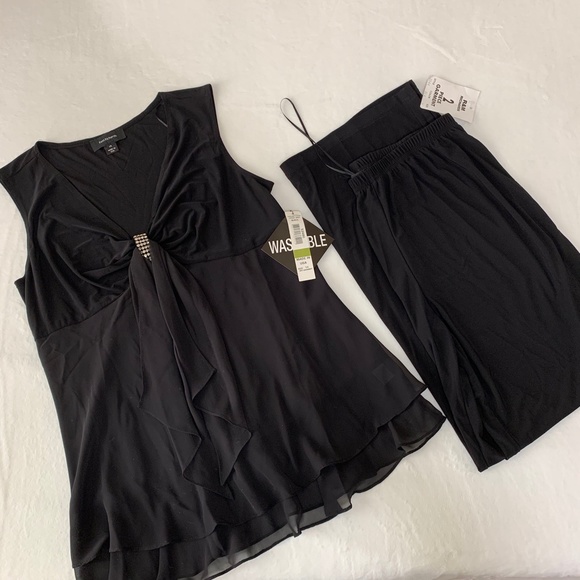 NWT R&M Richards Rhinestone Pinch Sleeveless 2 PC - Picture 3 of 12